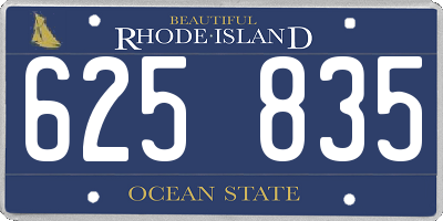 RI license plate 625835