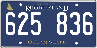 RI license plate 625836