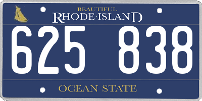 RI license plate 625838