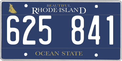 RI license plate 625841