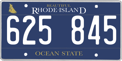 RI license plate 625845