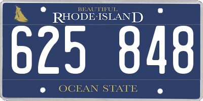 RI license plate 625848
