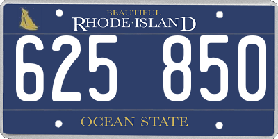 RI license plate 625850