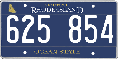 RI license plate 625854
