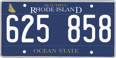 RI license plate 625858