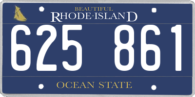 RI license plate 625861