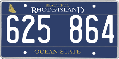 RI license plate 625864
