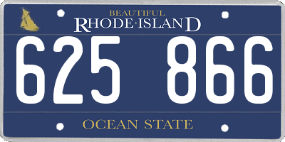 RI license plate 625866