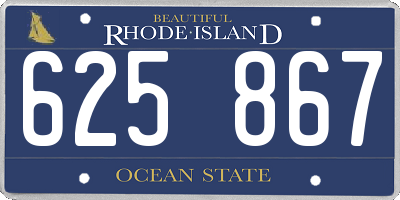 RI license plate 625867