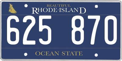 RI license plate 625870