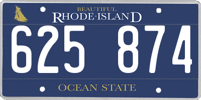 RI license plate 625874