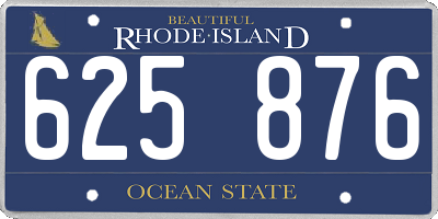 RI license plate 625876