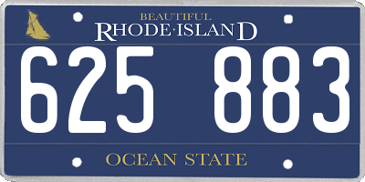 RI license plate 625883