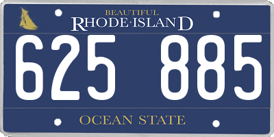 RI license plate 625885