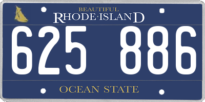 RI license plate 625886