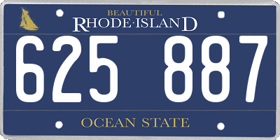 RI license plate 625887