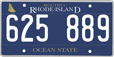 RI license plate 625889