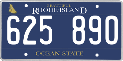 RI license plate 625890