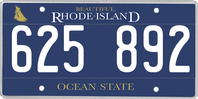 RI license plate 625892