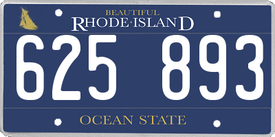 RI license plate 625893
