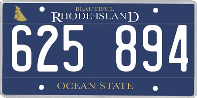 RI license plate 625894