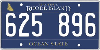 RI license plate 625896