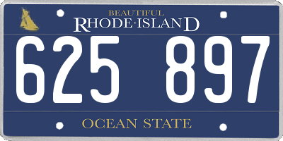 RI license plate 625897