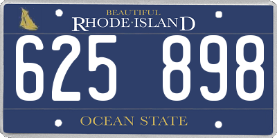 RI license plate 625898