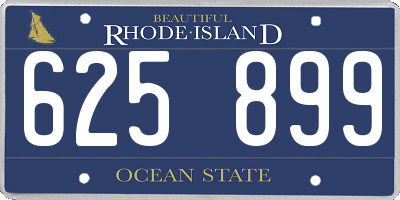 RI license plate 625899