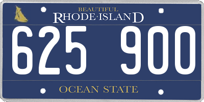 RI license plate 625900