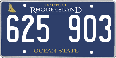 RI license plate 625903