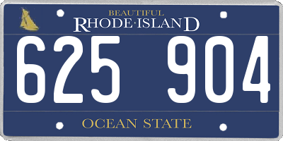 RI license plate 625904