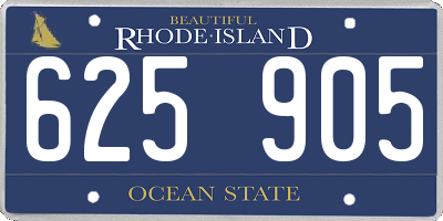 RI license plate 625905