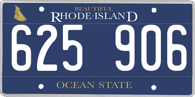 RI license plate 625906