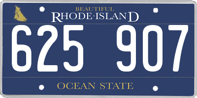 RI license plate 625907