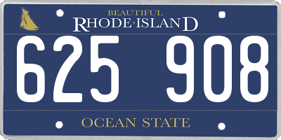 RI license plate 625908