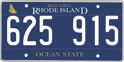 RI license plate 625915