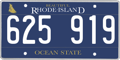 RI license plate 625919
