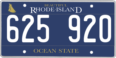 RI license plate 625920