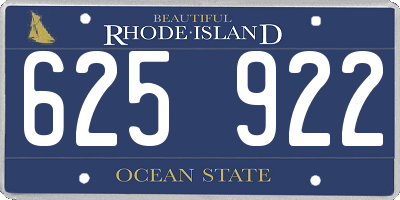 RI license plate 625922