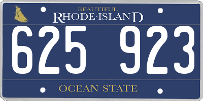 RI license plate 625923
