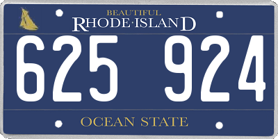 RI license plate 625924