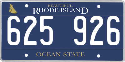 RI license plate 625926