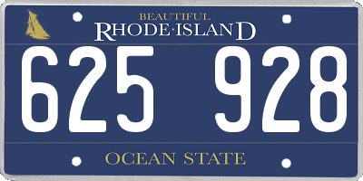 RI license plate 625928
