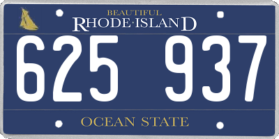 RI license plate 625937