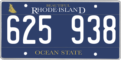 RI license plate 625938