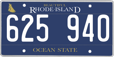 RI license plate 625940