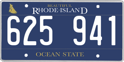 RI license plate 625941