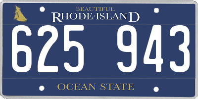 RI license plate 625943