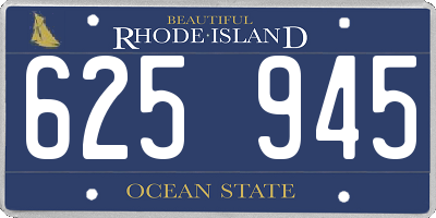 RI license plate 625945